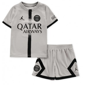 Paris Saint-Germain babykläder Bortatröja barn 2022-23 Korta ärmar (+ Korta byxor)